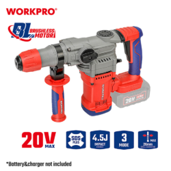 WORKPRO ΕΠΑΝΑΦΟΡΤΙΖΟΜΕΝΟ ΣΚΑΠΤΙΚΟ ΠΕΡΙΣΤΡΟΦΙΚΟ ΠΙΣΤΟΛΕΤΟ SDS PLUS 20V-Li BL SOLO WP390306 (PROFI) CASA PRACTIKA 4