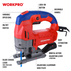 WORKPRO ΣΕΓΑ ΗΛΕΚΤΡΙΚΗ 750W ΡΥΘΜΙΖΟΜΕΝΗ WP471001CE ΒΑΡΕΩΣ ΤΥΠΟΥ (PROFI) CASA PRACTIKA 1