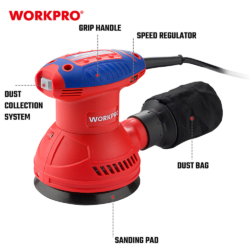 WORKPRO ΤΡΙΒΕΙΟ ΕΚΚΕΝΤΡΟ ΗΛΕΚΤΡΙΚΟ 350W (Φ125mm) ΡΥΘΜΙΖΟΜΕΝΟ WP472406 (PROFI) CASA PRACTIKA 2