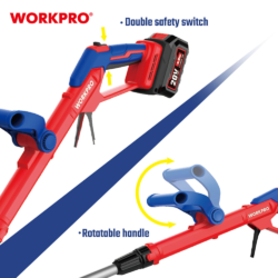 WORKPRO ΧΛΟΟΚΟΠΤΙΚΟ ΕΠΑΝΑΦΟΡΤΙΖΟΜΕΝΟ 20V-Li SOLO WP391608 CASA PRACTIKA 1